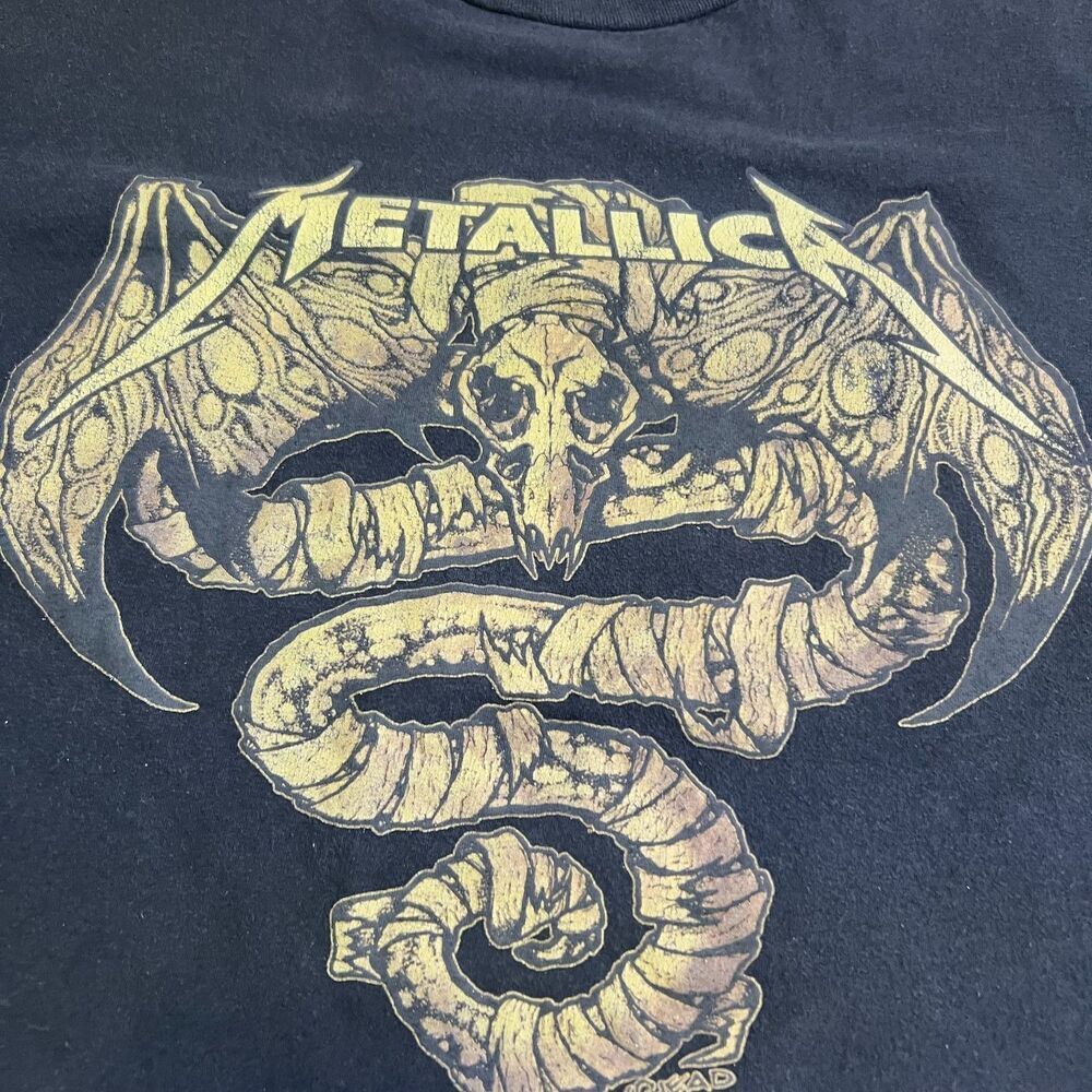 Metallica "Wherever I May Roam" T-Shirt Skull Snake Graphic Black Men's L - Picture 7 of 10